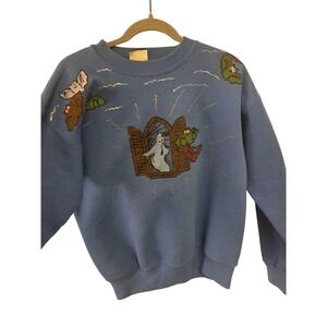 Sturdy Sweats by‎ Lee Cartoon Ghost Frog Halloween Graphic Sweatshirt Women's